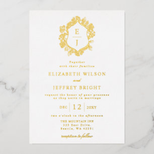 Floral Crest Monogram Wedding