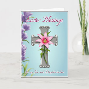 Floral Cross Devotional Card