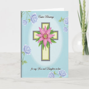 Floral Cross Greetings Card