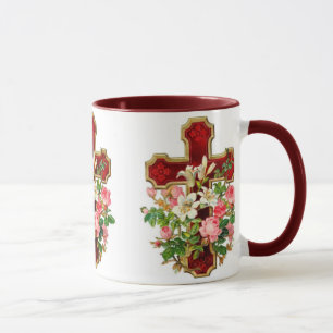 Floral Cross Mug