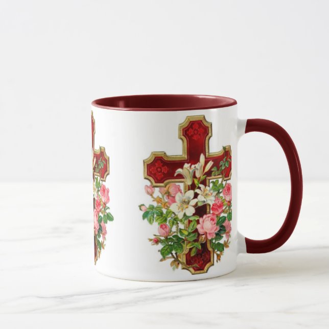 Floral Cross Mug (Right)