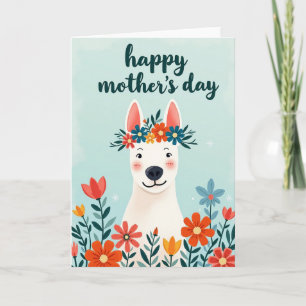 Floral Crown Animal Art Card
