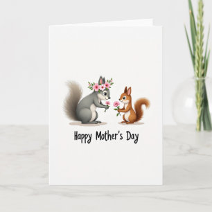 Floral Crown Animal Card