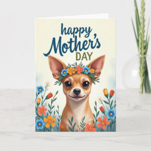 Floral Crown Puppy Card