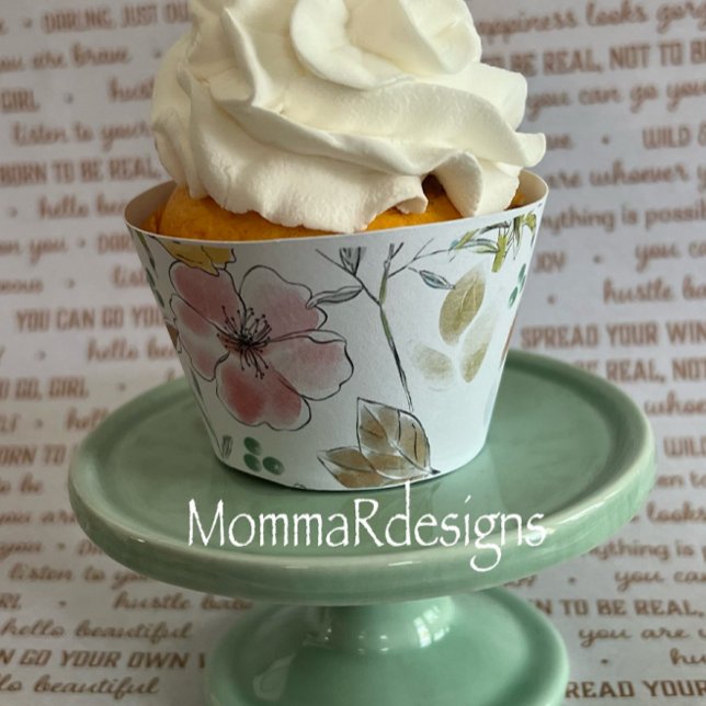 Floral cupcake wrappers, DIY cupcake wrapper (Creator Uploaded)