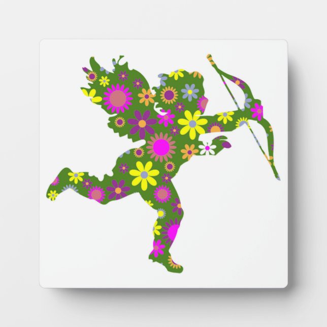FLORAL CUPID PLAQUE (Front)
