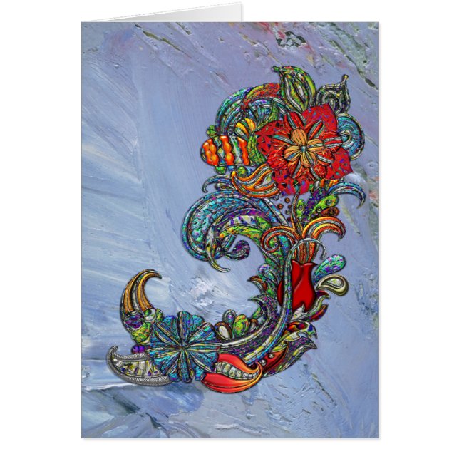 Floral Curls Abstract Modern Art (Front)