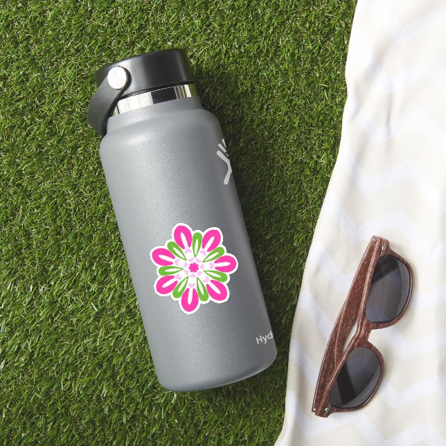 Floral Custom-Cut Vinyl Stickers (HydroFlask Insitu)