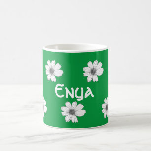 Floral Custom Name Irish Green Coffee Mug