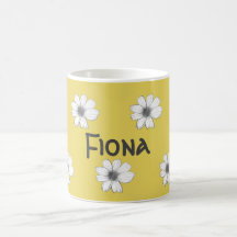 Floral Custom Name Yellow Mustard