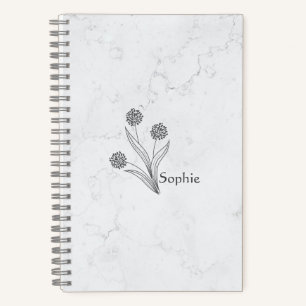 Floral customisable 2025 journey notebook