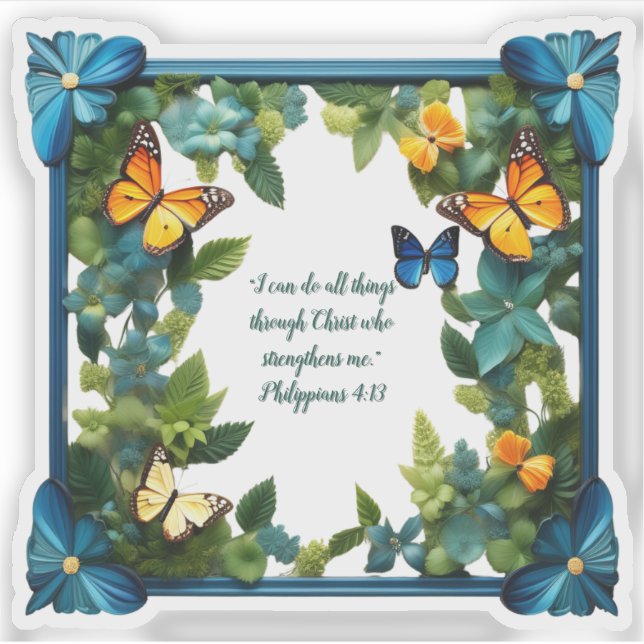 Floral Customisable Bibe Verse Custom-Cut Vinyl  (Front)