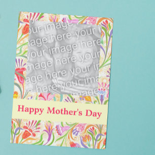 Floral Customisable Photo Card