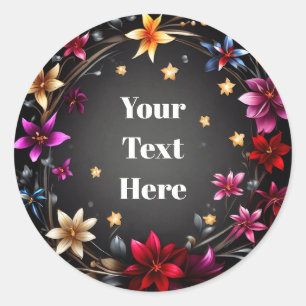Floral Customisable Sticker Party/Weddings