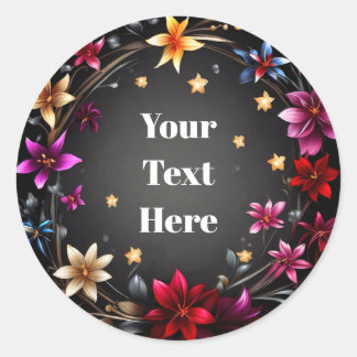 Floral Customisable Sticker Party/Weddings