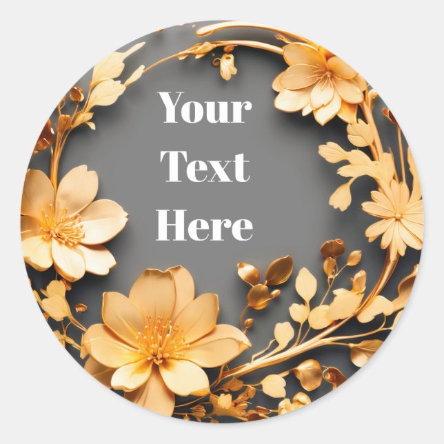 Floral Customisable Sticker Party/Weddings (Front)