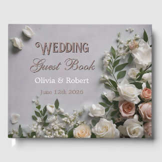 Floral Customizable Wedding Guest Guest Book