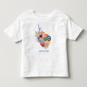 Floral Cute Collection of Little Guys Personalise Toddler T-Shirt