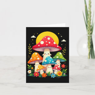 Floral Cute Mushroom Fungi Halloween Costume Card