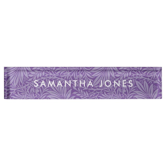 Floral Cute Unique Personalized Custom Desk Nameplate (Front)