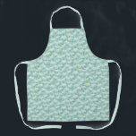 Floral Daisies Pattern Teal Blue & Olive Green Apron<br><div class="desc">I make simple stylish designs, and a variety of colorful hand-drawn patterns - perfect as gifts for anyone, including yourself! All of my designs come in multiple colors and on multiple products. You are welcome to contact me for unique personalized products. Check out my store for designed coordinated collections and...</div>