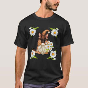Floral Daisy Flower Pattern For Mum German Shepher T-Shirt
