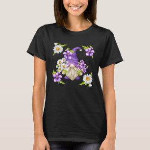 Floral Daisy Flower Pattern For Spring Purple Viol T-Shirt