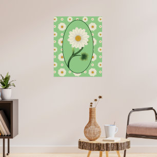 Floral Daisy Pattern Poster
