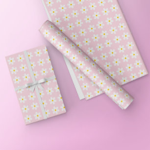 Floral Daisy Pink Wrapping Paper