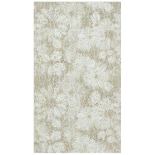 Floral Daisy Velvety Cream Texture Tablecloth