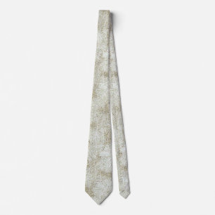 Floral Daisy Velvety Cream Texture Tie