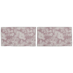 Floral Daisy Velvety Dusty Pink Pillowcase