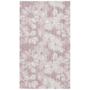 Floral Daisy Velvety Dusty Pink Tablecloth
