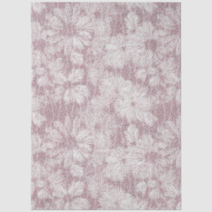 Floral Daisy Velvety Dusty Pink Tissue Paper