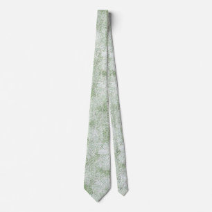 Floral Daisy Velvety LIme Green Tie
