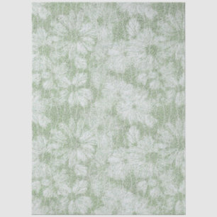 Floral Daisy Velvety LIme Green Tissue Paper