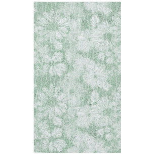 Floral Daisy Velvety Mint Green  Tablecloth