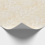 Floral Damask Creme and Beige Wedding Wrapping Paper<br><div class="desc">Delicate floral damask in shades of creme,  beige,  and gold makes a charming gift wrap for any occasion. Featuring a damask print from Tim Coffey's Flutterby Neutral collection.</div>