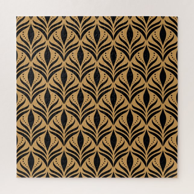 Floral Damask: Elegant Vintage Jigsaw Puzzle (Vertical)