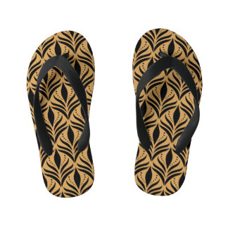Floral Damask: Elegant Vintage Kid's Jandals