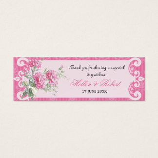Floral Damask Elegant Wedding Favour Tag