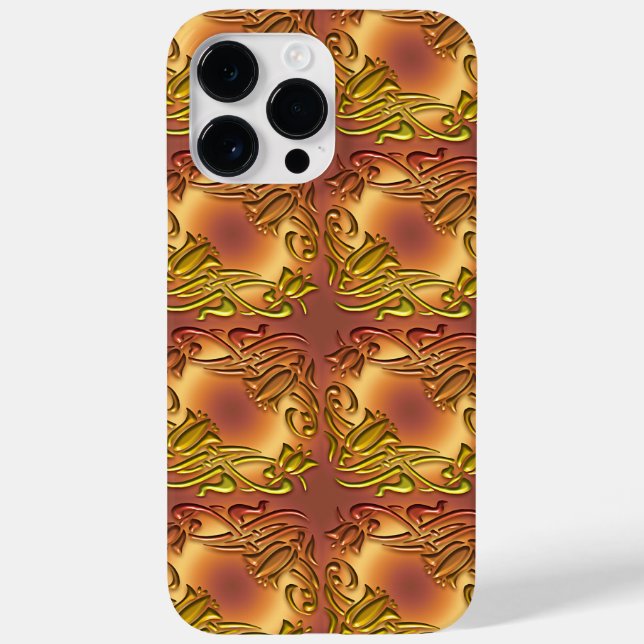 Floral damask golden pattern Case-Mate iPhone case (Back)