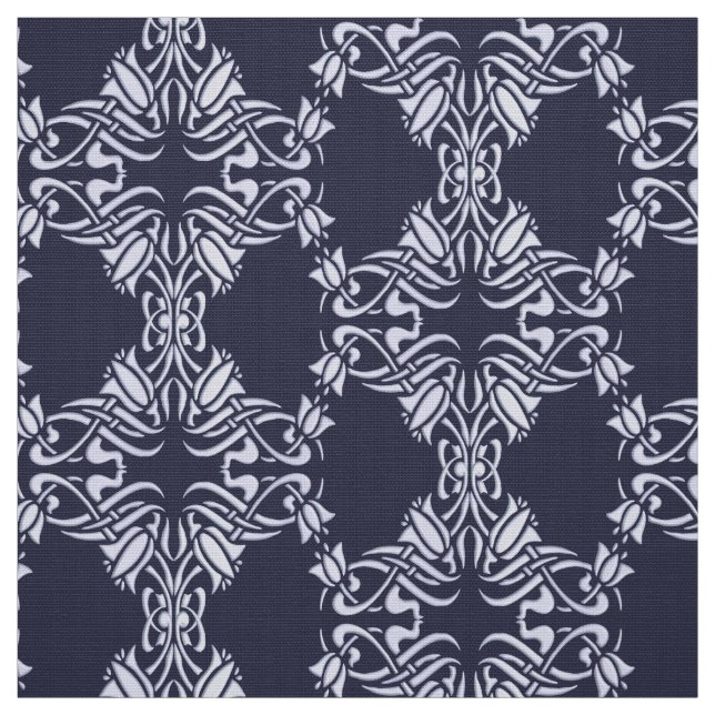 Floral damask pattern fabric (Swatch)