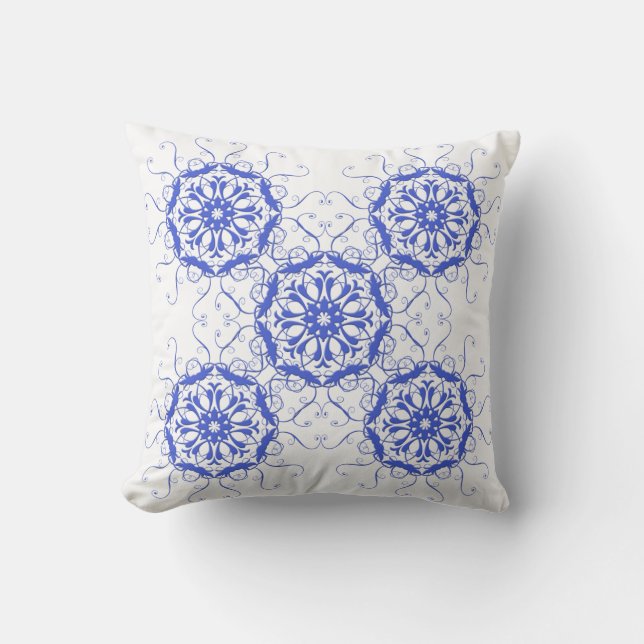 floral damask pattern. outdoor cushion (Front)