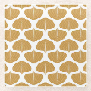 Floral damask: vintage seamless pattern. glass coaster