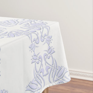 floral damask violet pattern tablecloth