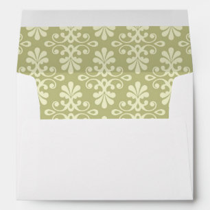 Floral damask wallpaper envelopes