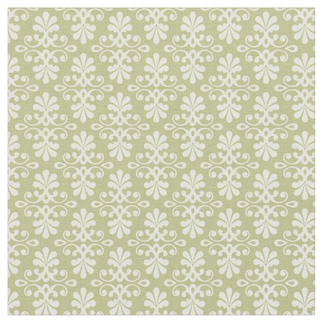 Floral damask wallpaper fabric (Close Up)