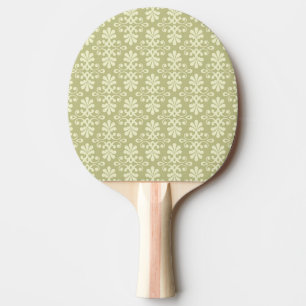 Floral damask wallpaper ping pong paddle