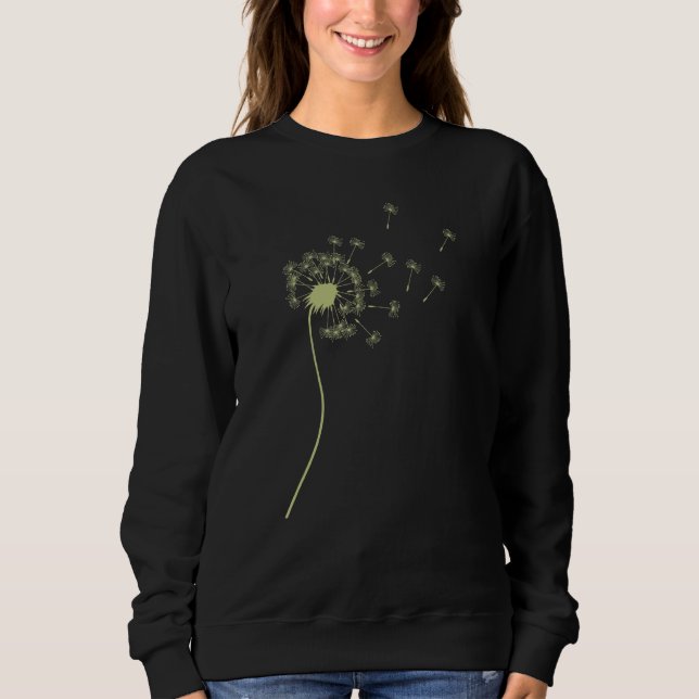 Floral Dandelion Flower Botanical Graphic Aestheti Sweatshirt (Front)